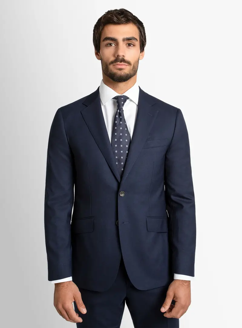 Signature Twill Navy Suit Jacket 1