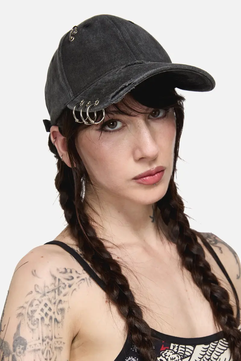 Simple Distressed Pierced Cap 1