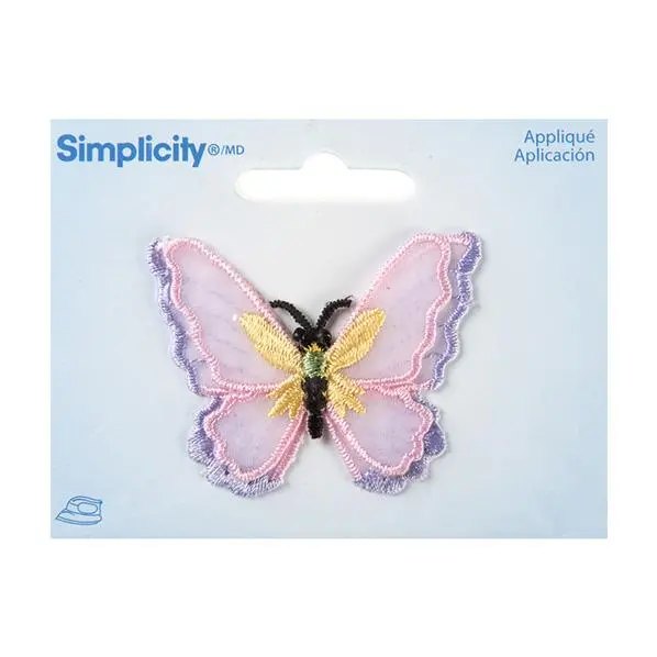 Simplicity Iron On Applique, Sheer Butterfly Double Wing 1