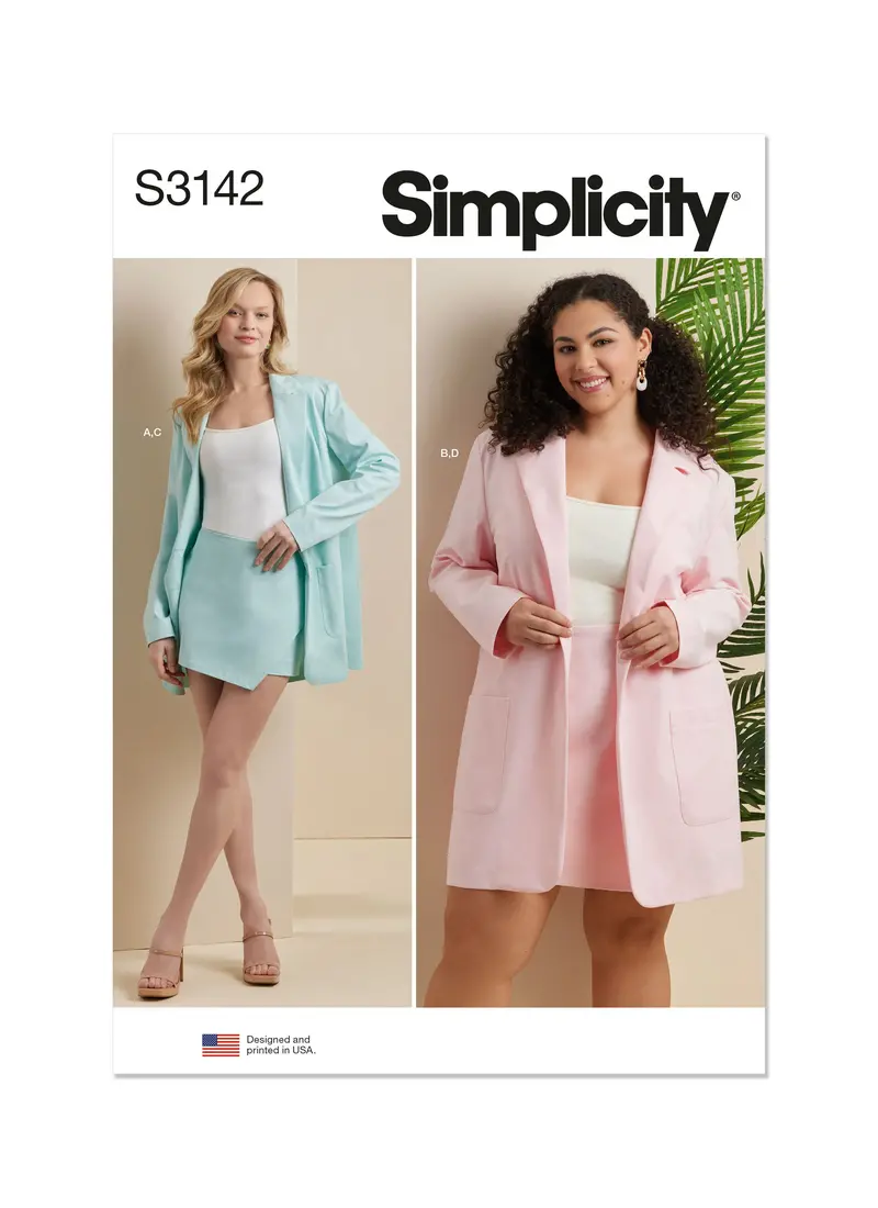 Simplicity Pattern S3142 Misses' And Women's Blazer And Skorts 1
