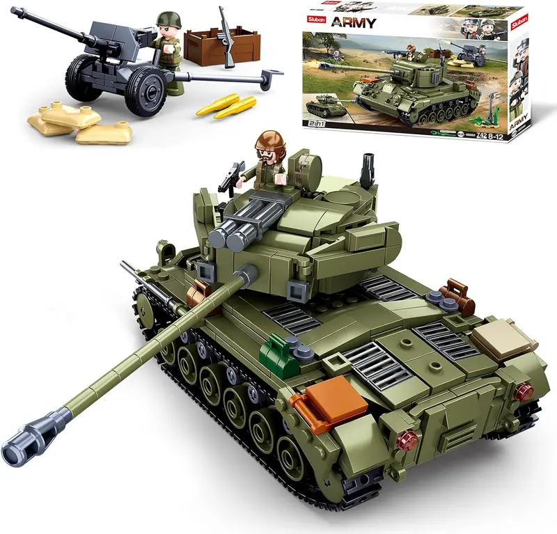Sluban Ww2, Pershing Medium Tank- 742Pc 1