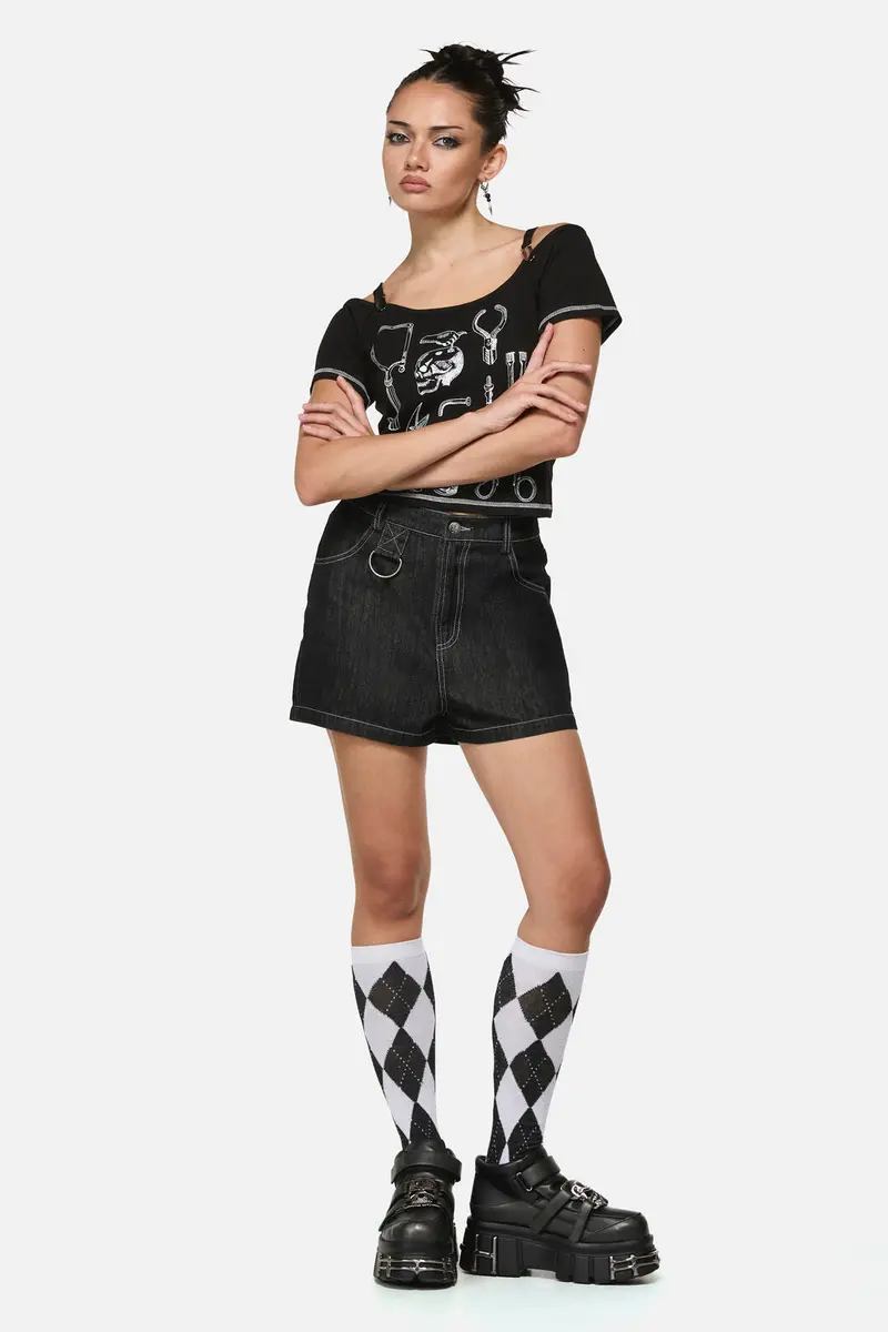 Snips Goth Print Short 1