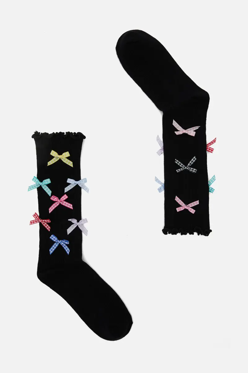 Socks With Lots Of Bows 1