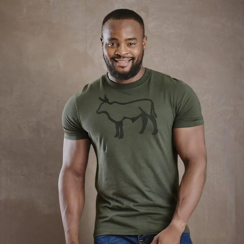 Soft Brush Outlie Nguni Crew Tee - Fatigue 1