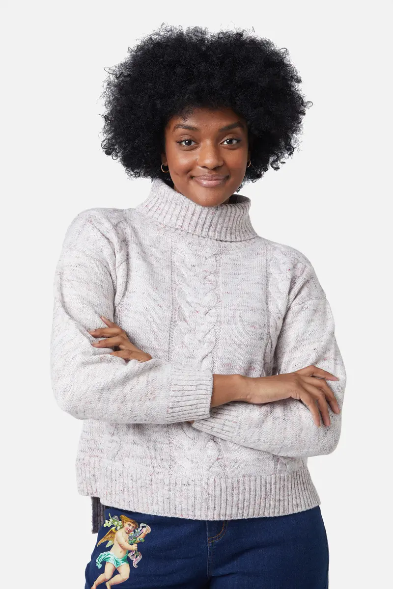 Space Dye Cable Boxy Knit 1