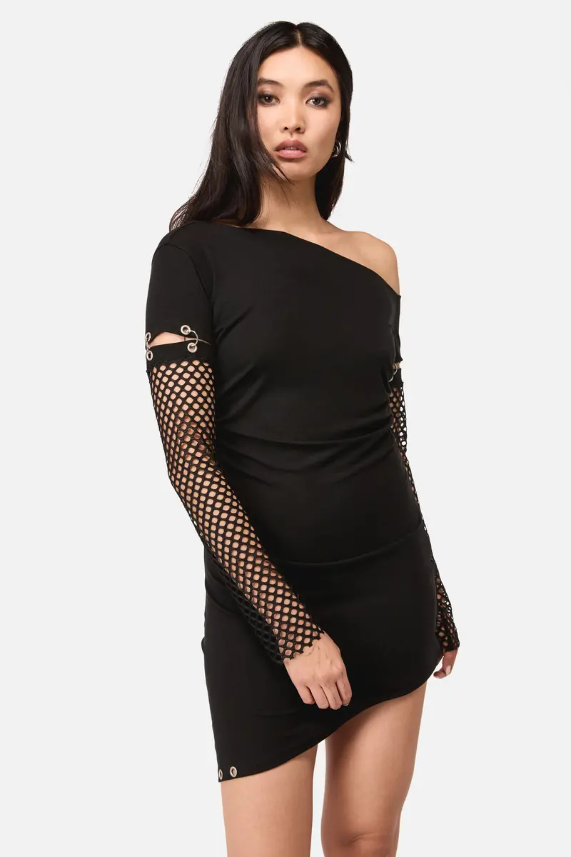 Spiralling Goth Mini Dress 1
