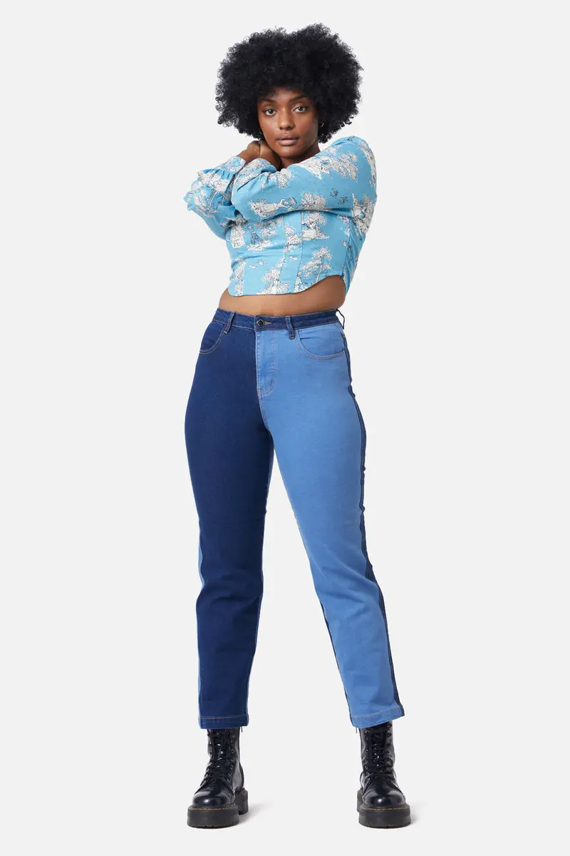 Split Wash Denim Jeans 1