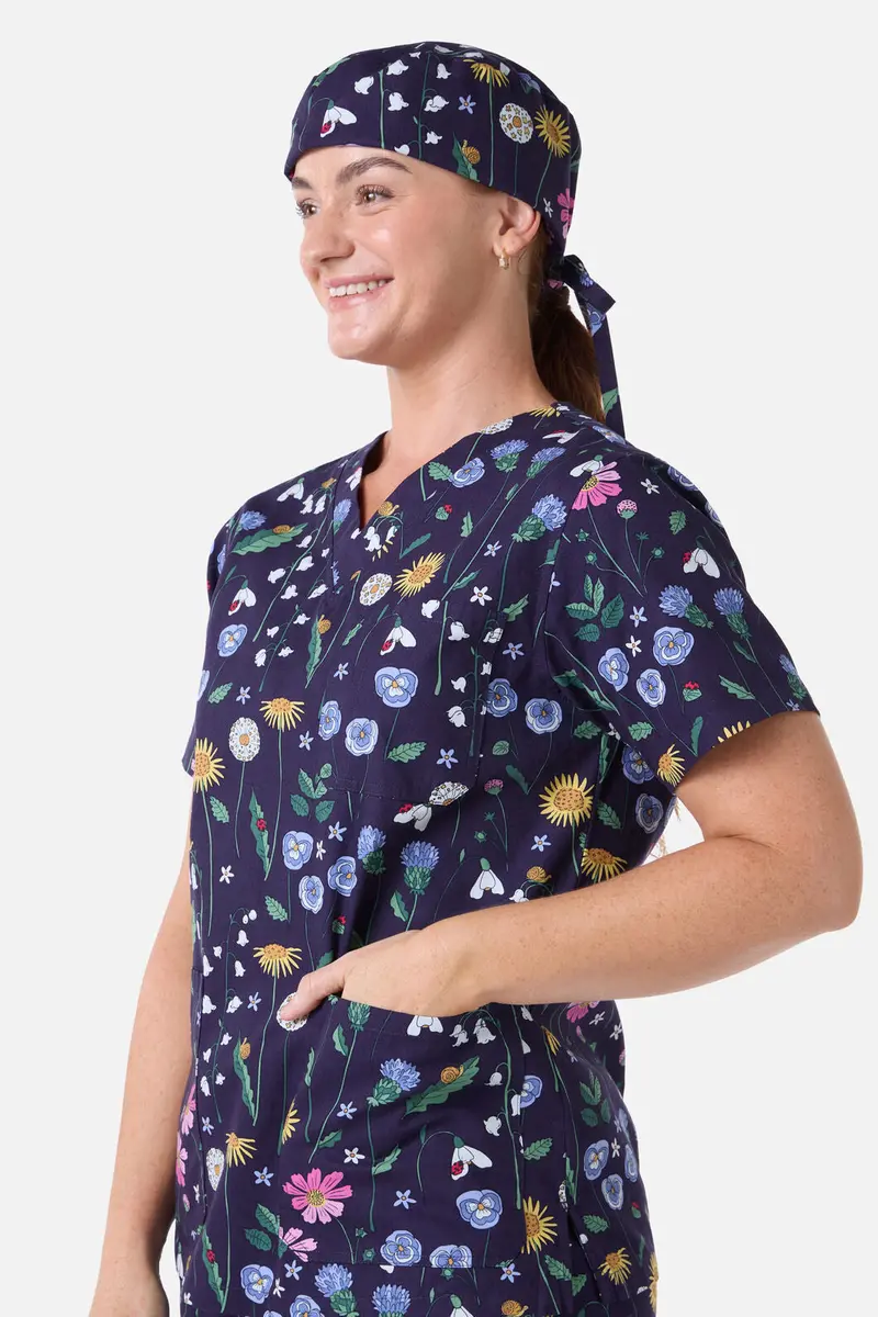Spring Garden Scrub Hat 1