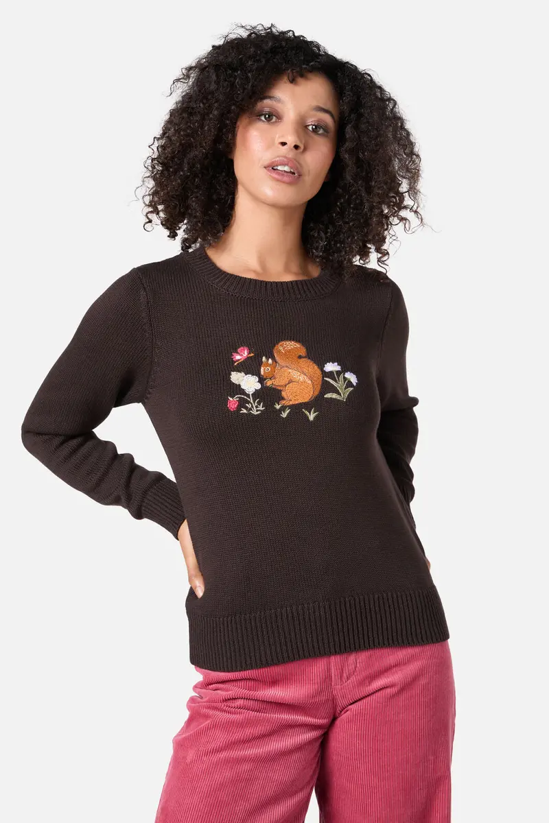 Squirrel Embroidered Jumper 1