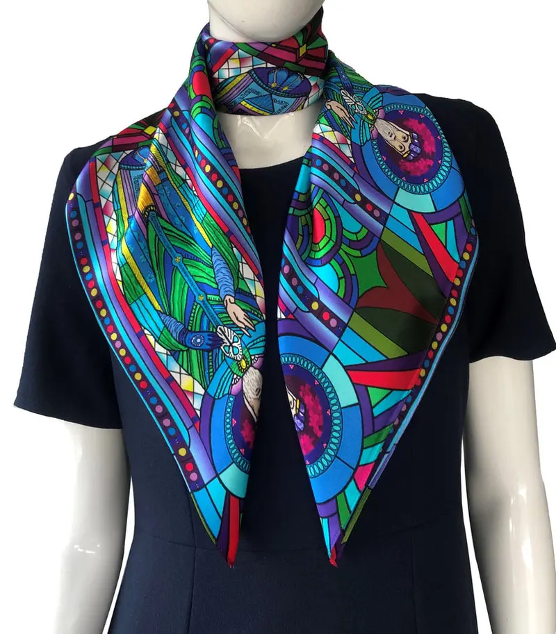 St. Patrick Square Scarf Multi 90 Cm X 90 Cm 1