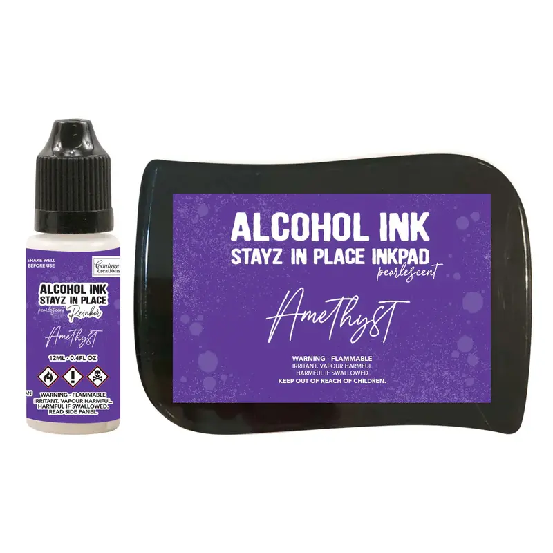 Stayz In Place Alcohol Ink Pad Reinker, Amethyst Pearlescent- 12Ml 1