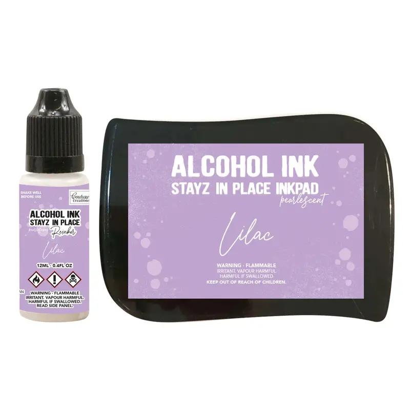 Stayz In Place Alcohol Ink Pad Reinker, Lilac Pearlescent- 12Ml 1