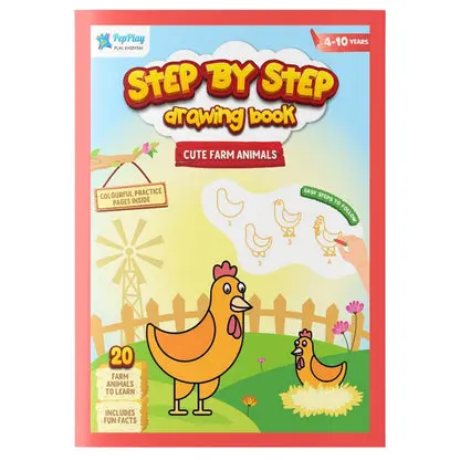 Step-By-Step Drawing Book - Cute Farm Animals 1