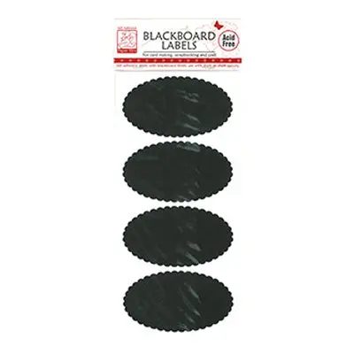 Stickers Chalkboard Stickers, Large Ovals- 4Pk 1