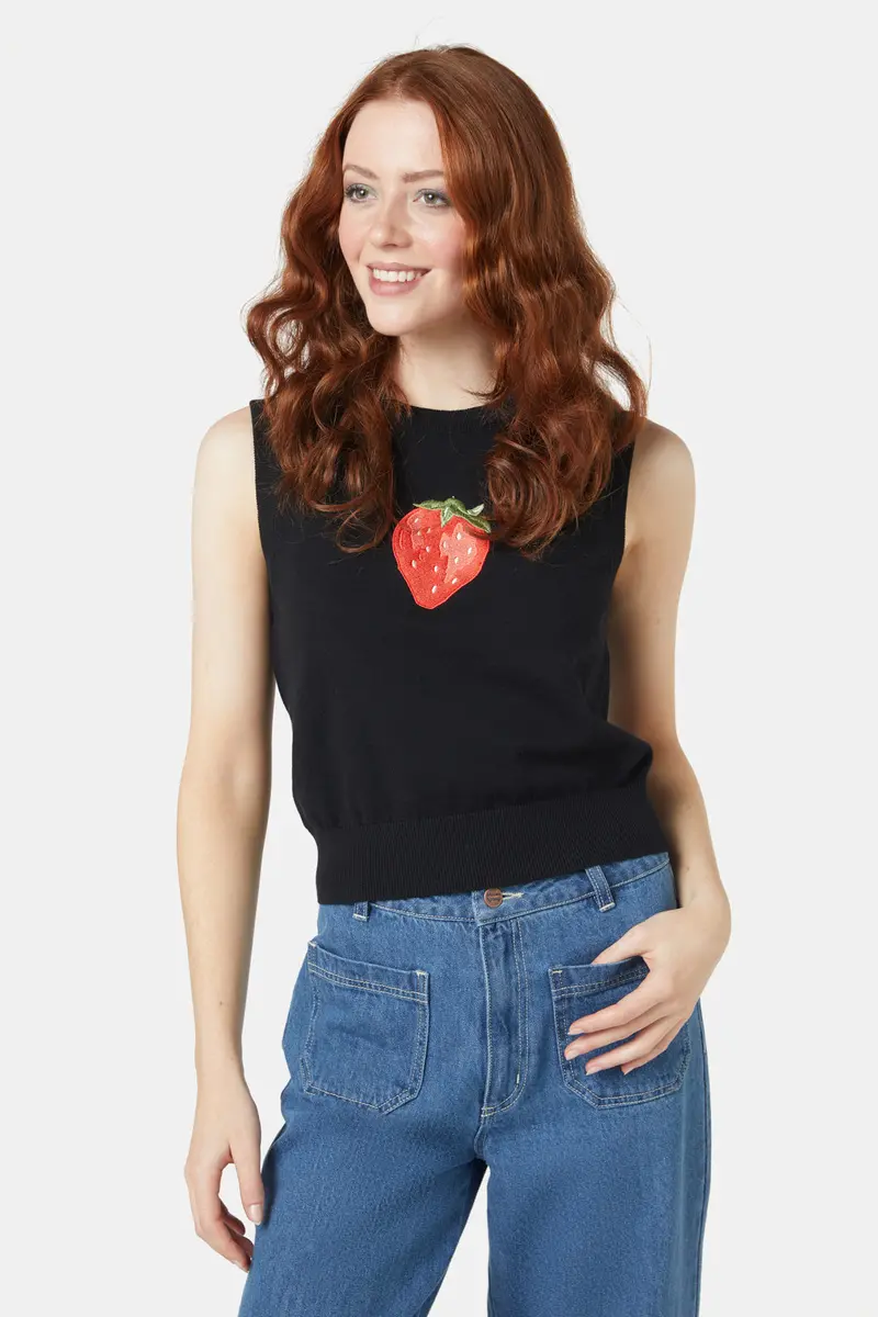 Strawberry Emb Vest 1