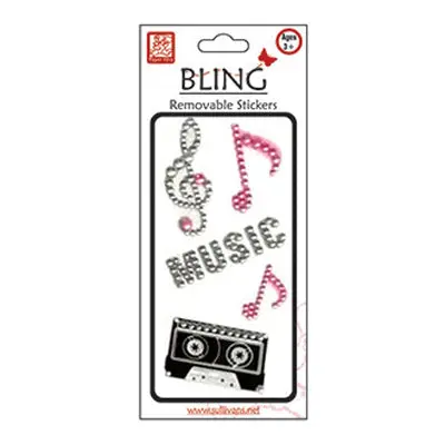 Sullivans Acrylic Sticker Bling, Music 1