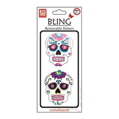 Sullivans Acrylic Sticker Bling, Skulls 1