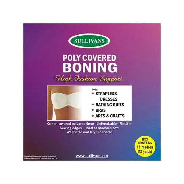 Sullivans Covered Boning, Black-  20 Mm 1