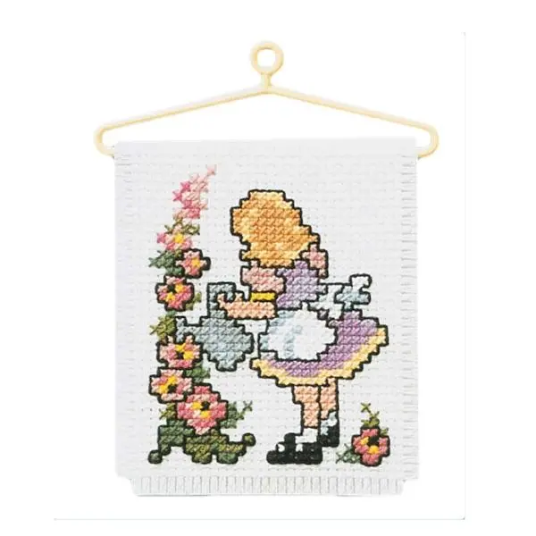 Sullivans Cross Stitch, Girl Watering 1