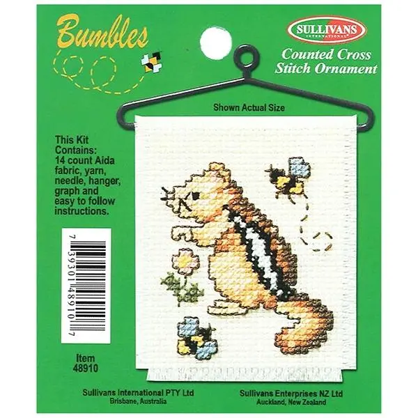 Sullivans Cross Stitch Kit, Squirrel & Bee 1