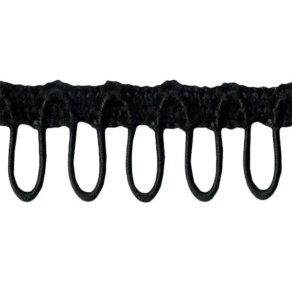 Sullivans Elastic Button Looping, Black- 17 Mm 1