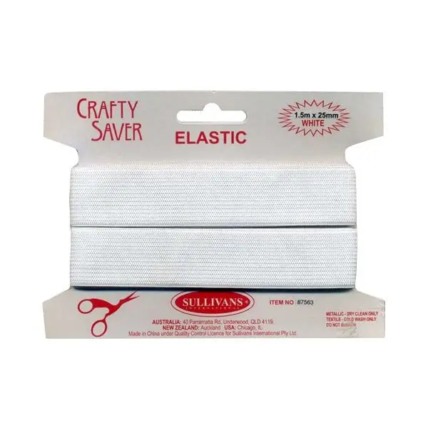 Sullivans Elastic, White- 25 Mm 1