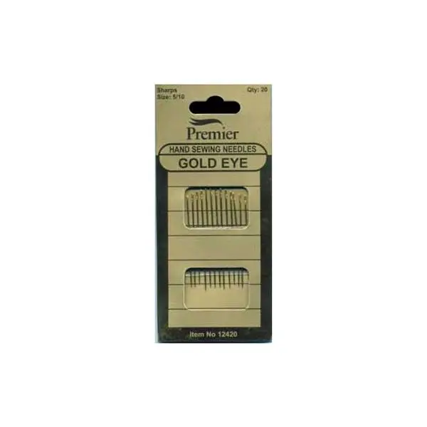 Sullivans Hand Sewing Needles, Sharp / Gold Eye 1