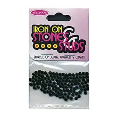 Sullivans Iron On Gems, 3Mm Black- 125Pk 1