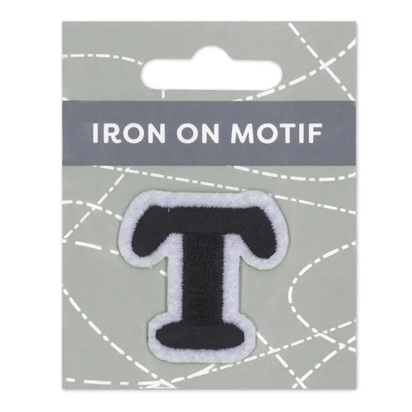 Sullivans Iron On Motif, Black T- 35Mm 1
