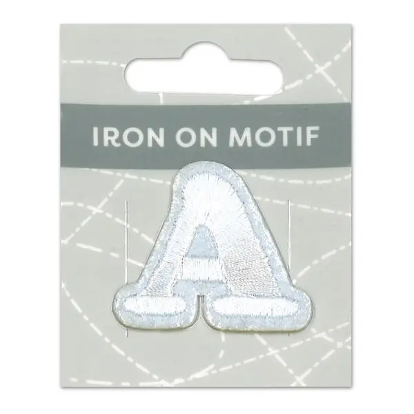 Sullivans Iron On Motif, White A- 35Mm 1