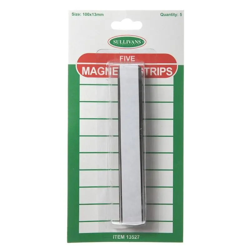 Sullivans Magnetic Strips, 100 X 13Mm- 5Pk 1