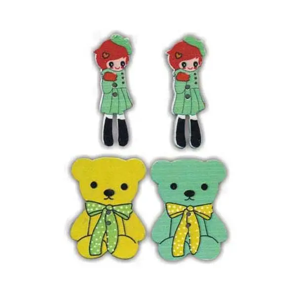 Sullivans Plastic Button, Bears / Girls 1