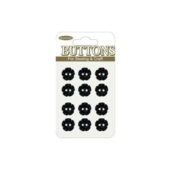 Sullivans Plastic Button, Black- 10 Mm 1