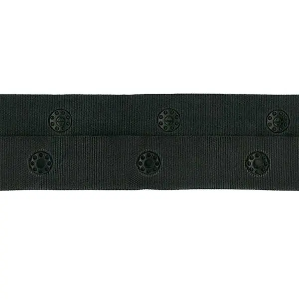 Sullivans Snap Fastener Tape, Black- 28 Mm Spacing 1