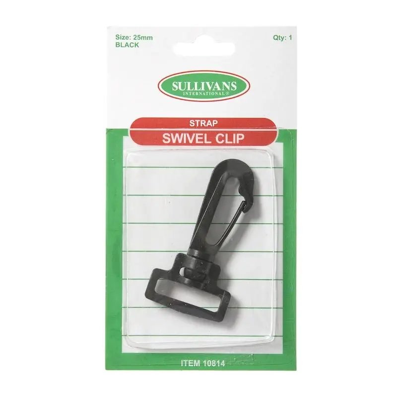 Sullivans Strap Swivel Clip, Black- 25Mm 1