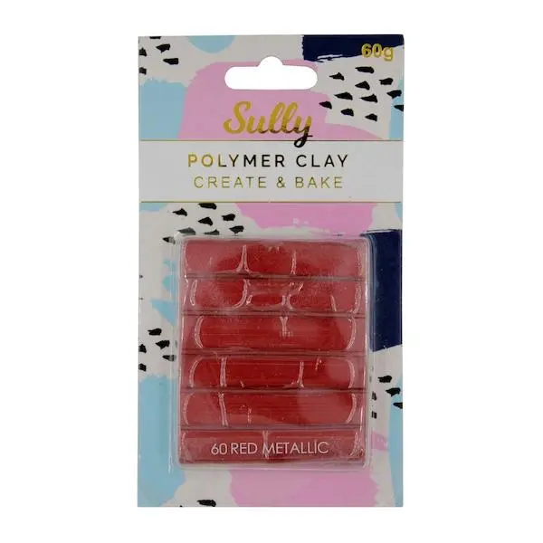 Sully Polymer Clay, Red Metallic- 60G 1