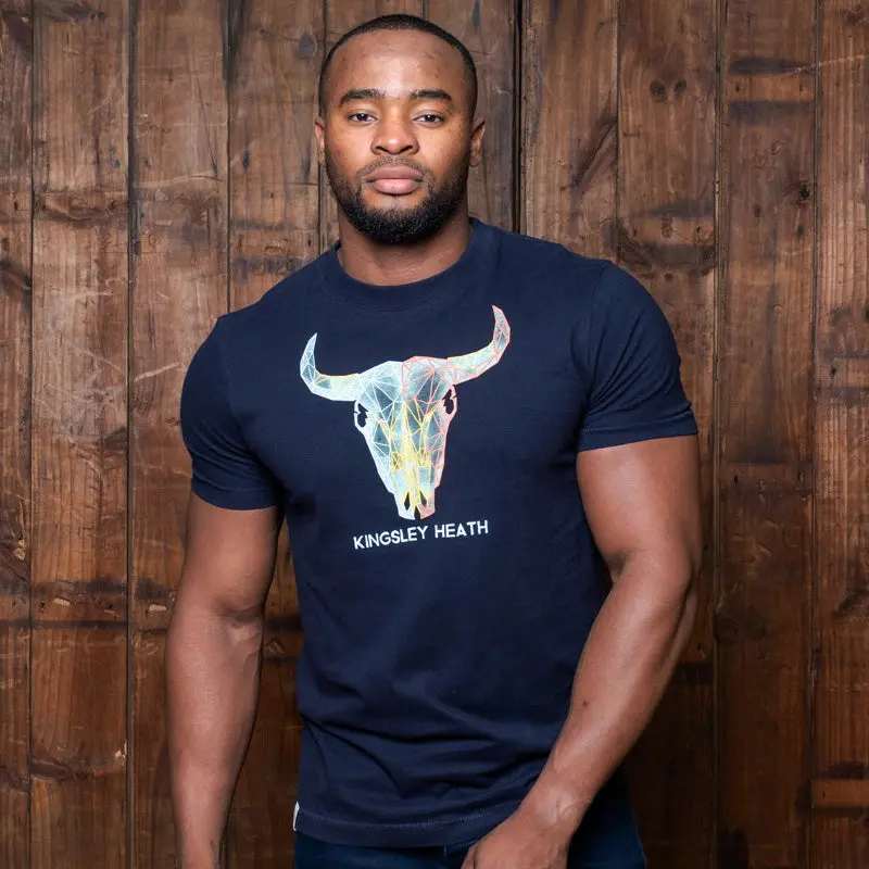 Summer Geo Skull Crew Tee - Midnight 1