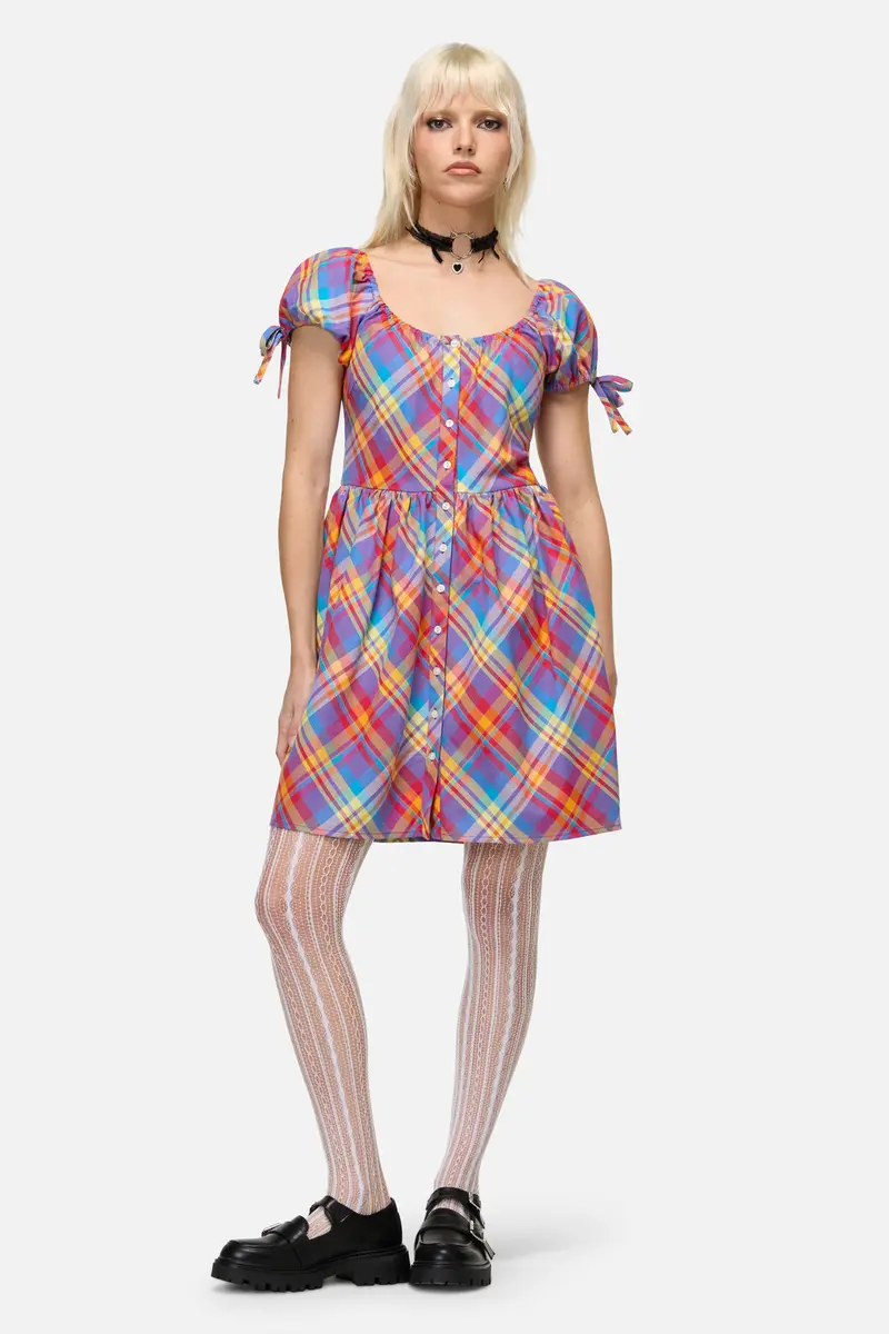 Sunshine Tartan Mini Dress 1