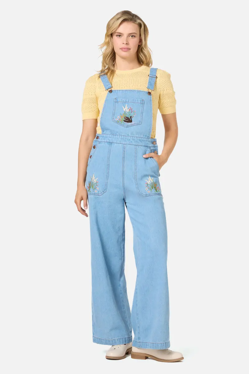 Swan Embroidered Overall 1