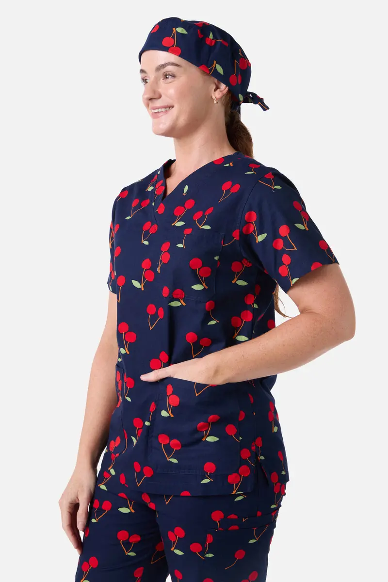 Sweet Cherry Scrub Hat 1