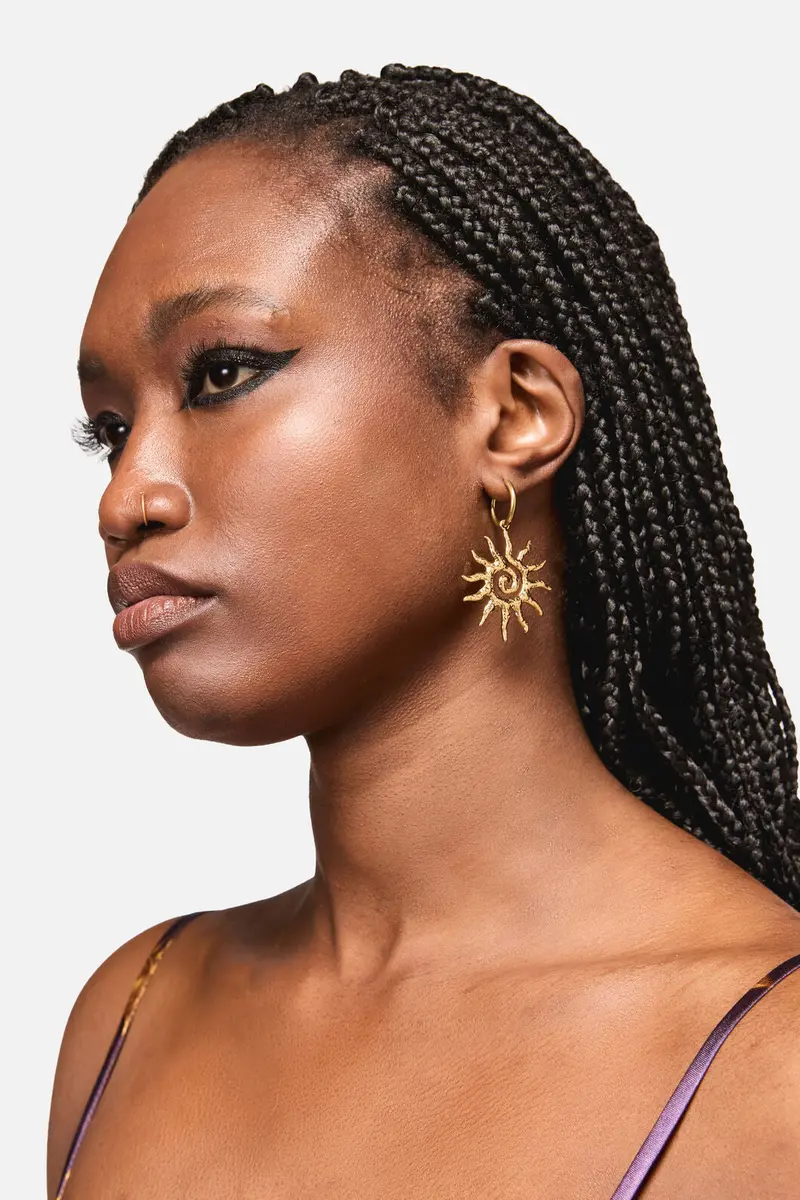 Swirling Sun Earrings 1