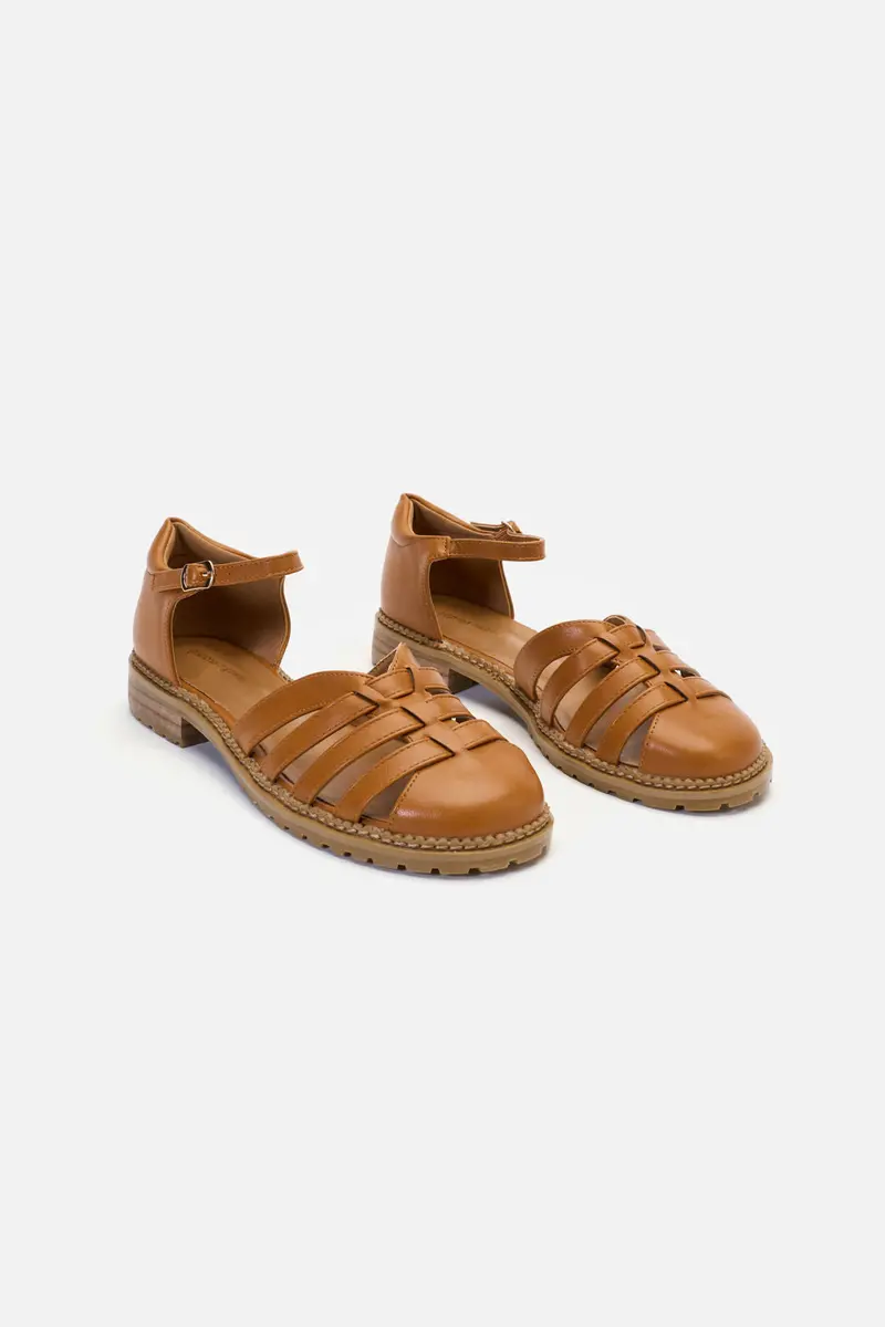 Tan Elizabeth Sandal 1