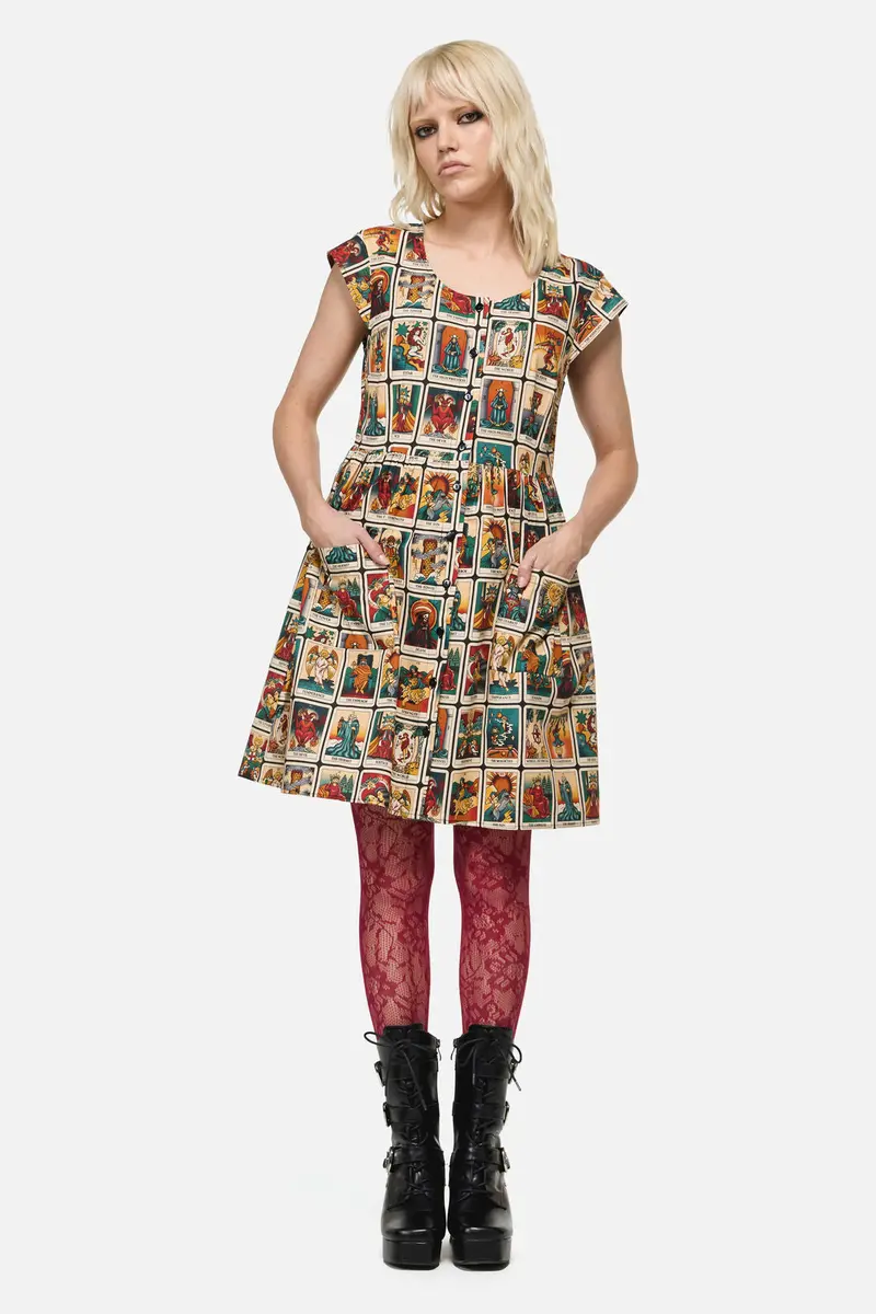 Tarot Print Goth Dress 1