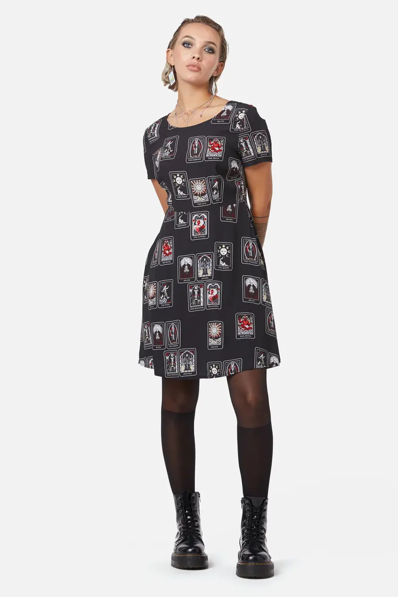 Tarot Spread Print Dress 1