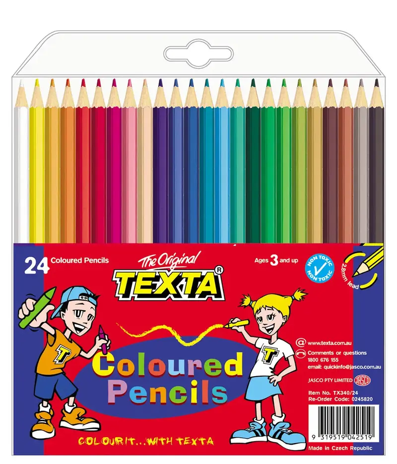 Texta Coloured Pencils Wallet 24 1