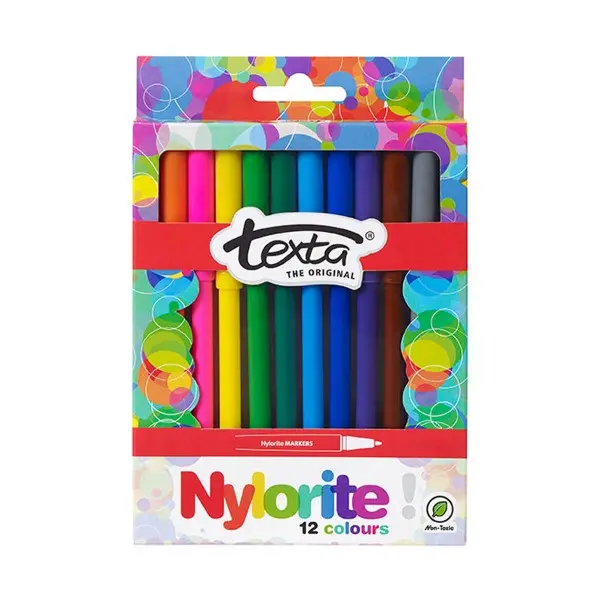 Texta Nylorite Colouring Markers, 12Pk 1