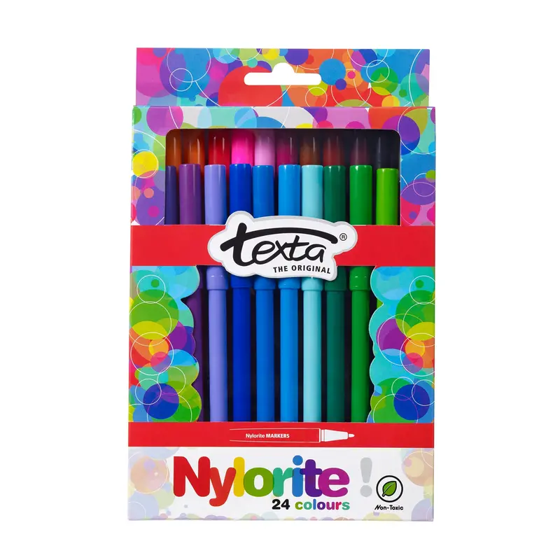 Texta Nylorite Colouring Markers, 24Pk 1