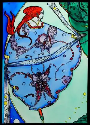 The Elf Hill Window Pavel Winged Heart 1
