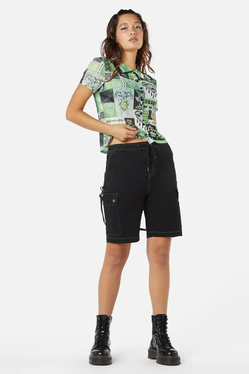The End Contrast Stitch Drill Short 1
