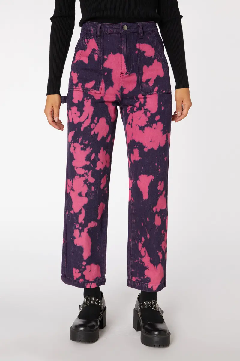 Tie Dye Denim Straight Jean 1